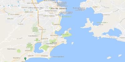 Mapa pláž Vidigal