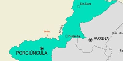 Mapa obce Porciúncula