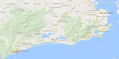 Mapa Prainha beach