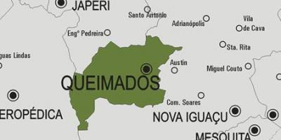 Mapa obce Queimados