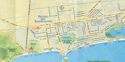 Mapa Rekreace beach
