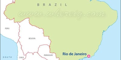Mapa Rio de Janeiro v Brazílii