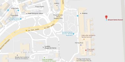 Mapa letiště Santos Dumont