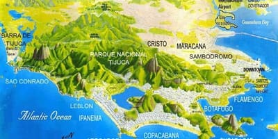 Mapa Sao Conrado beach