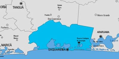 Mapa obce Saquarema