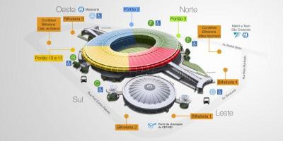 Mapa stadionu Maracana