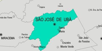 Mapa São José de Ubá obce