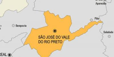 Mapa São José do Vale do Rio Preto obce