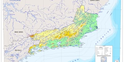 Mapa topografické Rio de Janeiro